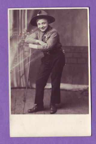 Latvia Lettland Boy Scout Vintage Photo Postcard 3433