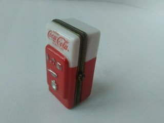Ceramic Hinged Trinket Box Coca Cola,  Machine 2.  5 "