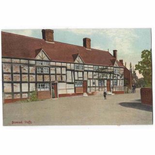 Brewood View In The Village,  Staffordshire,  Old Postcard Unposted