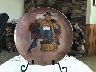 Collectable Norman Rockwell Plate/ First Edition “scotty’s Stowaway”/numbered