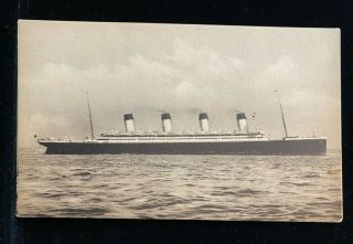 Vintage Postcard 1911? White Star Line Ss Olympic - Sister Ship Of Titanic