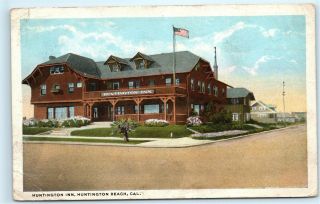 Huntington Inn Huntington Beach California Ca Vintage Postcard D60