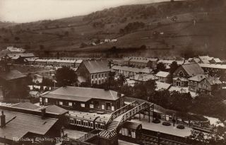 Railway Station,  Risca,  Se Wales,  Real Photo Old Postcard,  Unposted