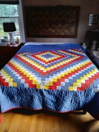 Vintage Handmade Amish Quilt From Lancaster County