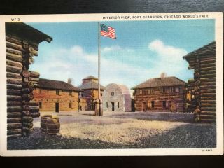 Vintage Postcard 1933 Interior Fort Dearborn Chicago World 