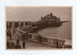 2 Old Real Photo Postcards Herne Bay Kent - The Pier Approach / Grandstand
