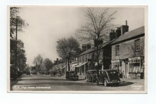 Old Postcard Stevenage Hertfordshire - High Street