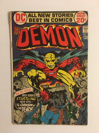 The Demon 1 1972 Dc Comics Key Issue,  1st Appearance Etrigan Origin Jack Kirby