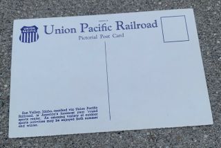 Vintage Postcard Union Pacific Railroad Ski Lifts at Sun Valley,  Idaho ID 2