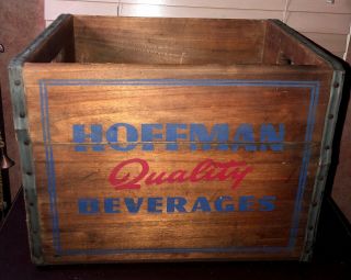 Hoffman Quality Beverages Wooden Crate Box 1954 Newark Nj Soda Collectible