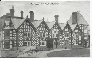 Vintage Postcard,  Winnington Old Hall,  Northwich,  Cheshire,  1905