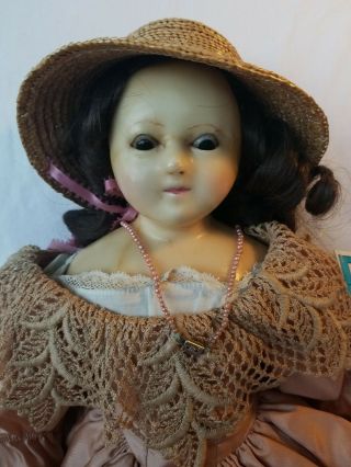 Antique1830 - 1860 English Wax over Papier Mache Doll 21 inch 2
