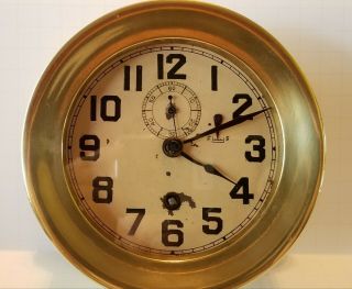 Vintage Brass Chelsea Clock Co. ,  Boston,  Mass.  Ships Clock