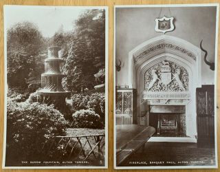 Alton Towers,  2 Cards By Tuck & Sons – Vintage Real Photo B&w Postcards
