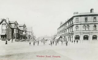 Windsor Road,  Penarth Glamorgan Vintage Postcard