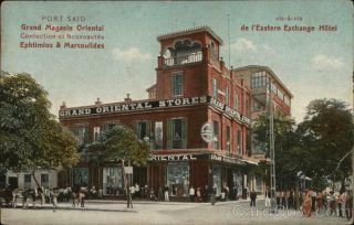 Egypt Port Said Grand Oriental Stores Postcard Vintage Post Card