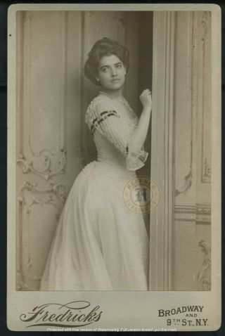 Vintage Broadway Actress Bijou Fernandez Cabinet Card Photo By Fredricks C 1890s