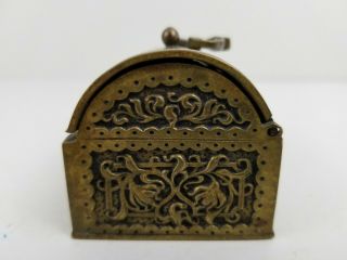 Antique Erhard & Sohne German Ornate Cast Brass Box Trinket Treasure Box Vintage 2
