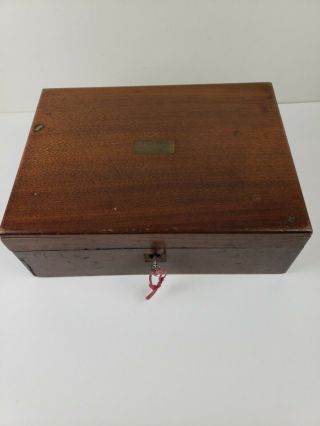 Antique Mahogany Folding Traveling Lap Desk Missing Inkwells Ca.  1850,  As Found.