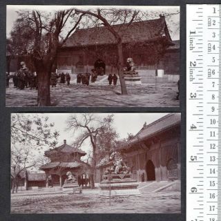 China Beijing Peking Lama Temple Priest - 2x orig photos ≈ 1906 3