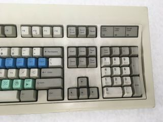 Vintage IBM Model M Keyboard 1391401 L1 - CB 1992 Blue & Green Colored Keys 4