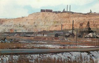 Vintage Postcard; 2 Leonard Mine,  Butte Mt Berkeley Open Pit & Deep Vein Mining