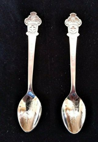 2 Rolex Lucerne Bucherer Of Switzerland Souvenir Spoons