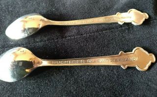 2 Rolex Lucerne Bucherer of Switzerland Souvenir Spoons 3