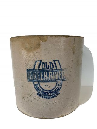Vintage Stoneware Crock Old Green River Tobacco Co,  Owensboro,  Ky,  Kentucky