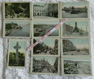 Belfast High Street,  Co Cork,  Waterford,  Dublin Old Colour Postcards X 11