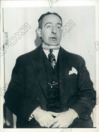 1931 Columbia Lions Football Coach Lou Little Breaks Vertebra Press Photo