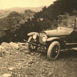 Postcard,  Ute Pass,  Manitou,  Co Cave Of The Winds Auto Road,  Great Old Car
