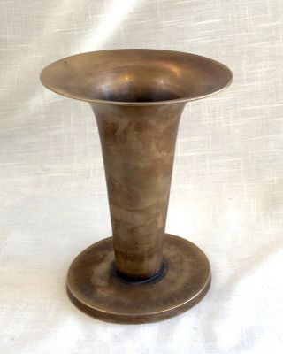Antique/vintage Brass Mission/arts & Crafts Style Trumpet Vase - Plant Spike