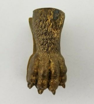 Antique Claw Foot Hand Griffin Lion Letter Paper Desk Clip Cast Metal Vintage