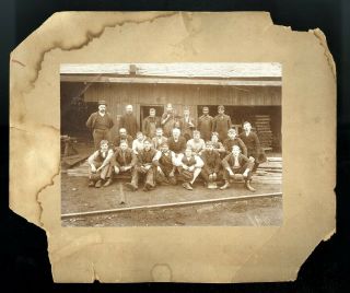 Vintage Photo African American Men And Others Work At Packing House Late 1800 