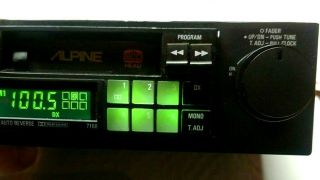 Vintage Alpine 7168 Cassette Deck Shaft Car Stereo Radio 3