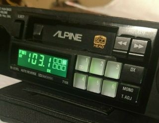 Vintage Alpine 7168 Cassette Deck Shaft Car Stereo Radio 6