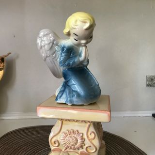 Vintage Royal Copley Angel Blonde Praying Planter Vase