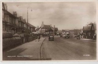 Wirral Moreton - Old Hoylake Road Coach & Horses Left Of Bus - Rp Pre 1939