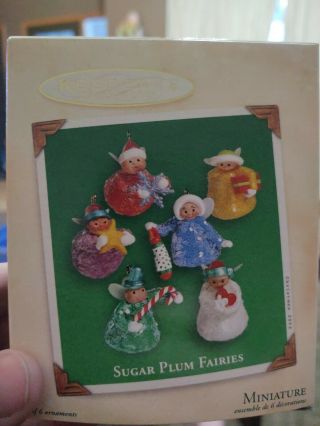 2002 Hallmark Sugar Plum Fairies Christmas Keepsake Miniature Ornament Set Of 6