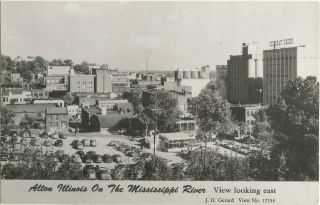 Alton,  Il Illinois Old Rppc Postcard,  View To The East By Gerard