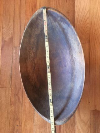 Vintage Huge Wooden Bowl Primitive Antique 22 1/2 Inches 19th Century 2