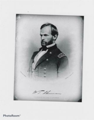 Civil War Sixth Plate 1860 General William T.  Sherman Tintype C2508rp