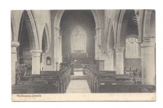 Vintage Postcard Interior Wellingore Church (all Saints Church),  Lincolnshire