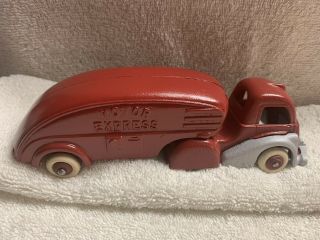 Vintage Cast Iron Two Piece 1930s Tractor Trailer Motor Express Truck