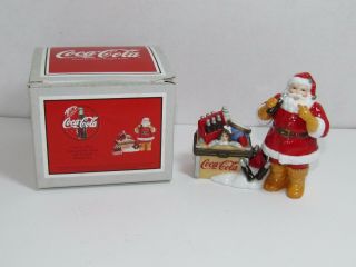 Midwest Phb (porcelain Hinge Box) Coca Cola Santa W Bottles And Toys