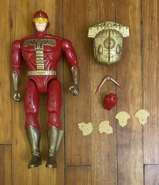 Vintage Tiger Electronics Turbo Man Figure 1996 13.  5” With Accessories
