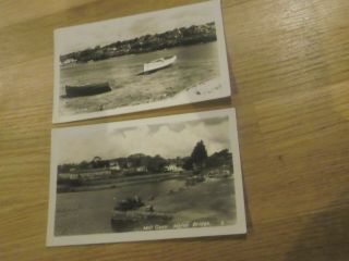 3 Old Real Photo Postcards Of Mylor In Cornwall