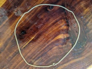 Vintage 14k Solid Yellow Gold Curb Chain - 2mm 18 " 6.  2 Grams