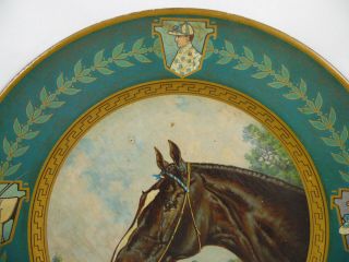 Dresden Vienna Art Type Tin Plate Keenes Race Horse Colin 3